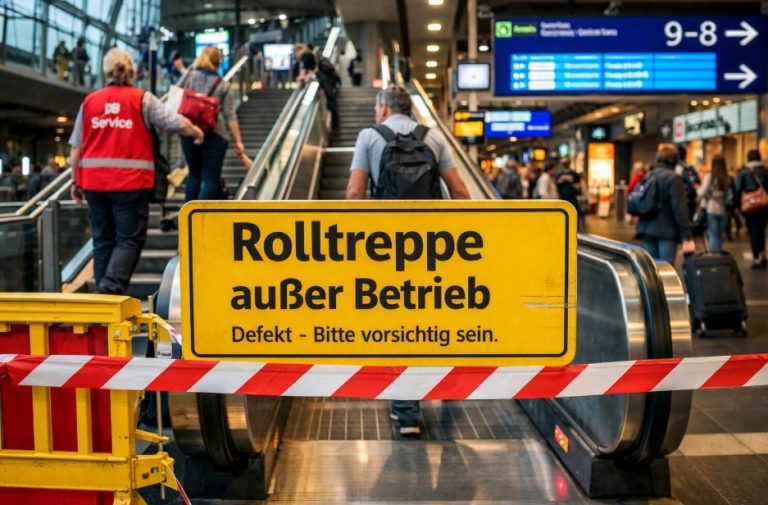 Rolltreppen am Berliner Hauptbahnhof erneut außer Betrieb