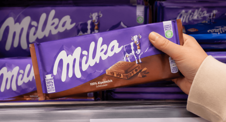 Nieuwe Milka-verpakking misleidend volgens rechter: chocoladeproducent mag ontwerp niet meer gebruiken